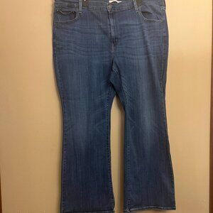 Levi's Women's 726 Flare Jeans Size 24W, Blue denim, High Rise